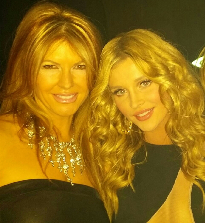 Kimberly Friedmutter with Joanna Krupa at the Pre-Grammy Party