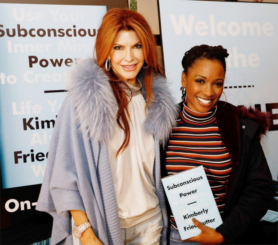 Kimberly Friedmutter with Shanola Hampton of Shameless in the EcoLuxe Lounge in Park City, Utah